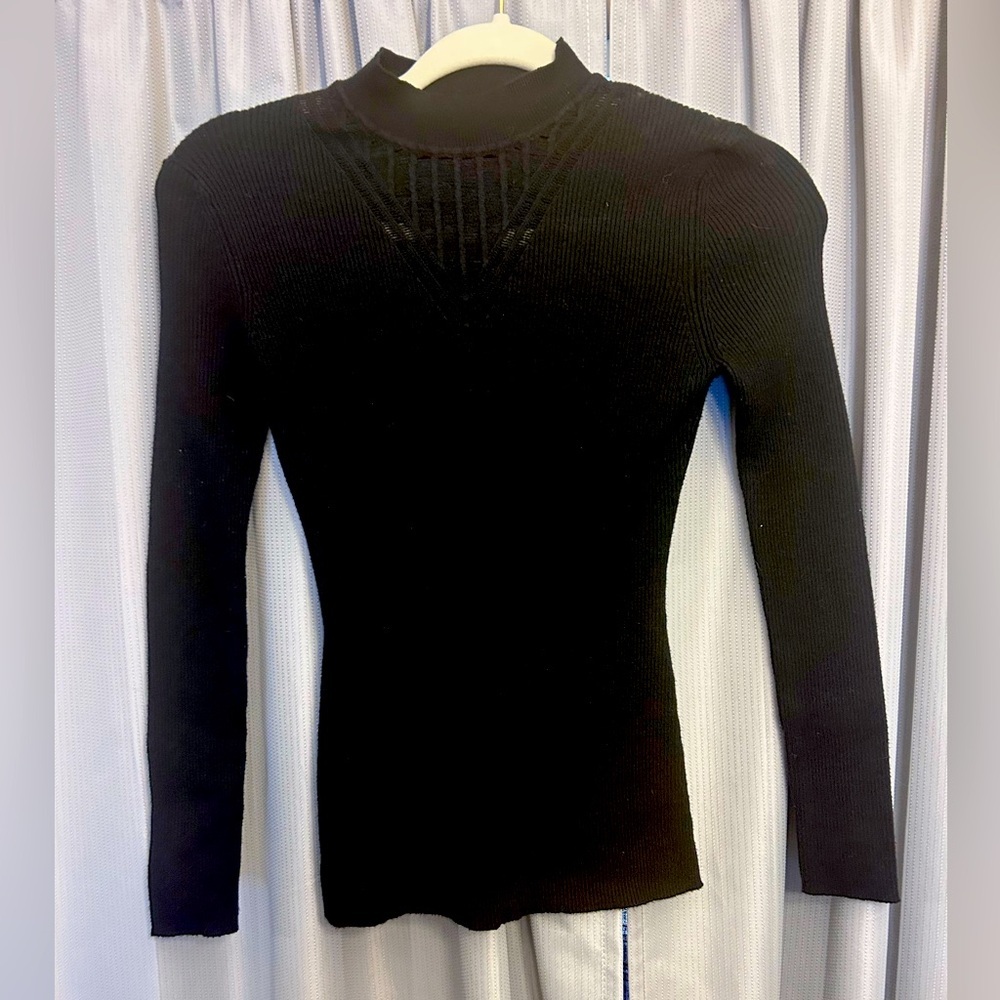 50%offw❤️ NWT Lauren Conrad LC Couture black  Mock, cowl, turtle Neck Sweater XS